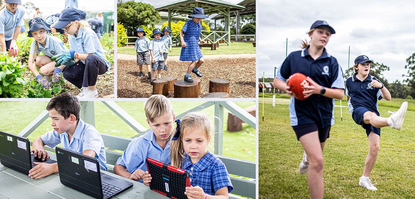 Collage of extracurricular activities at St Thomas Aquinas Catholic Primary Springwood