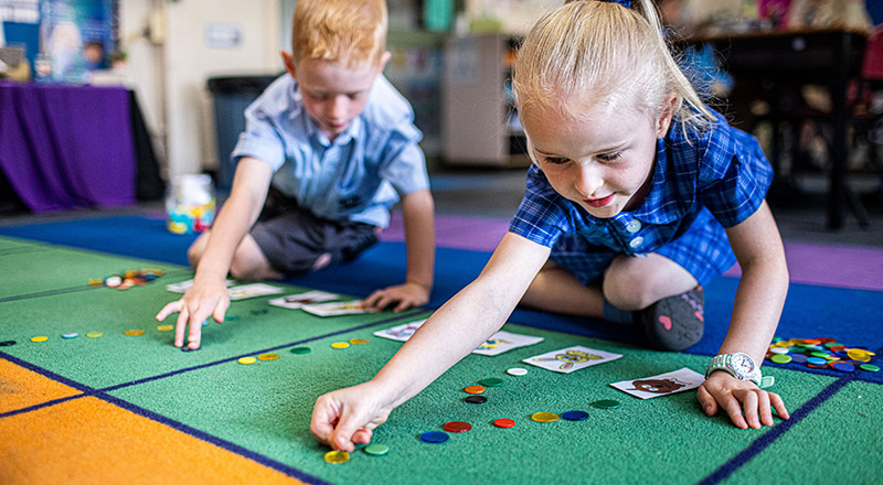 St Thomas Aquinas Catholic Primary Springwood Students learning numeracy