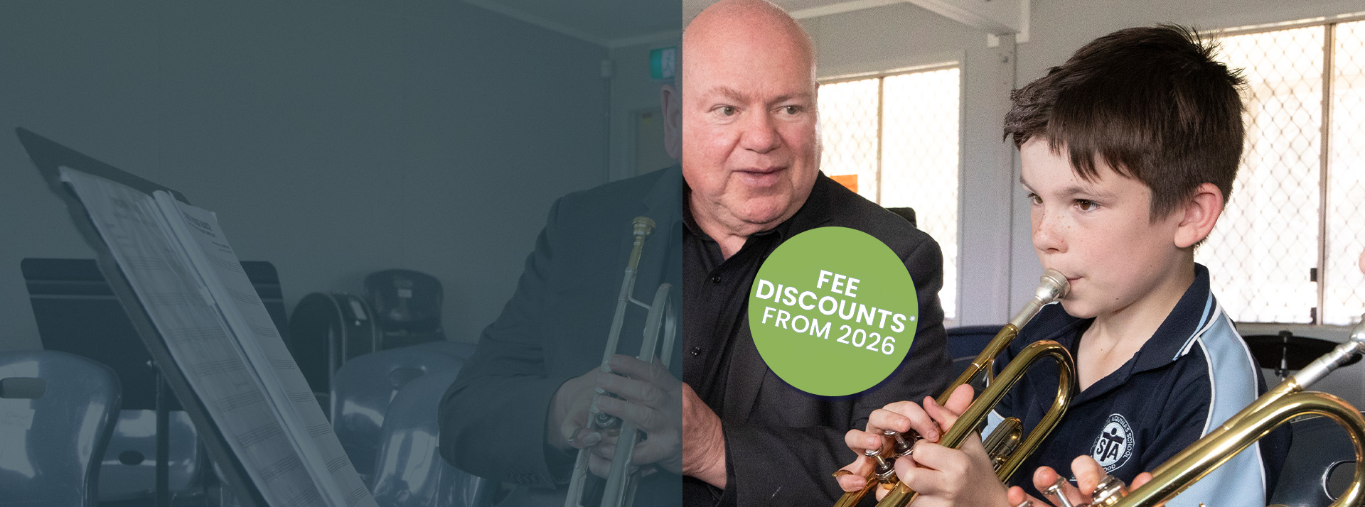 St Thomas Aquinas Catholic Primary School child playing musical instrument