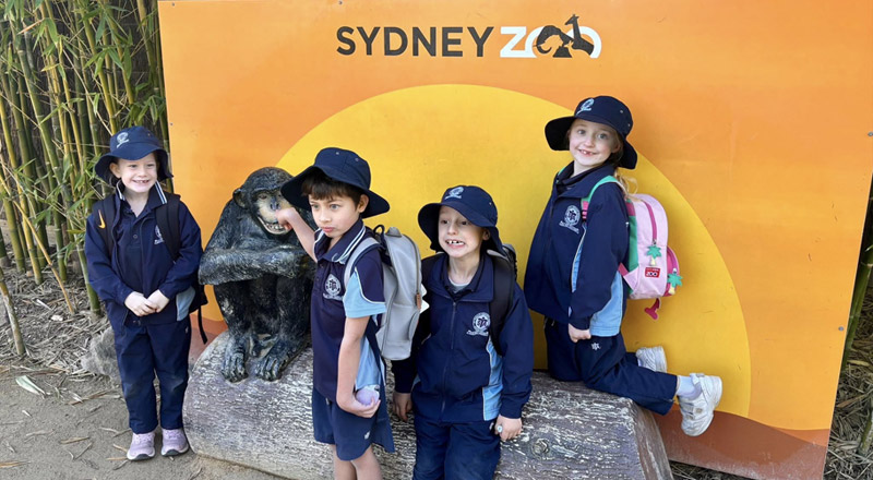 Four Year One students at Sydney Zoo
