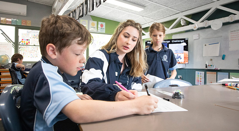 St Thomas Aquinas Catholic Primary School students learning